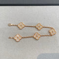 Van Cleef & Arpels CLOVER 5 MOTIFS PINK GOLD DIAMOND BRACELET