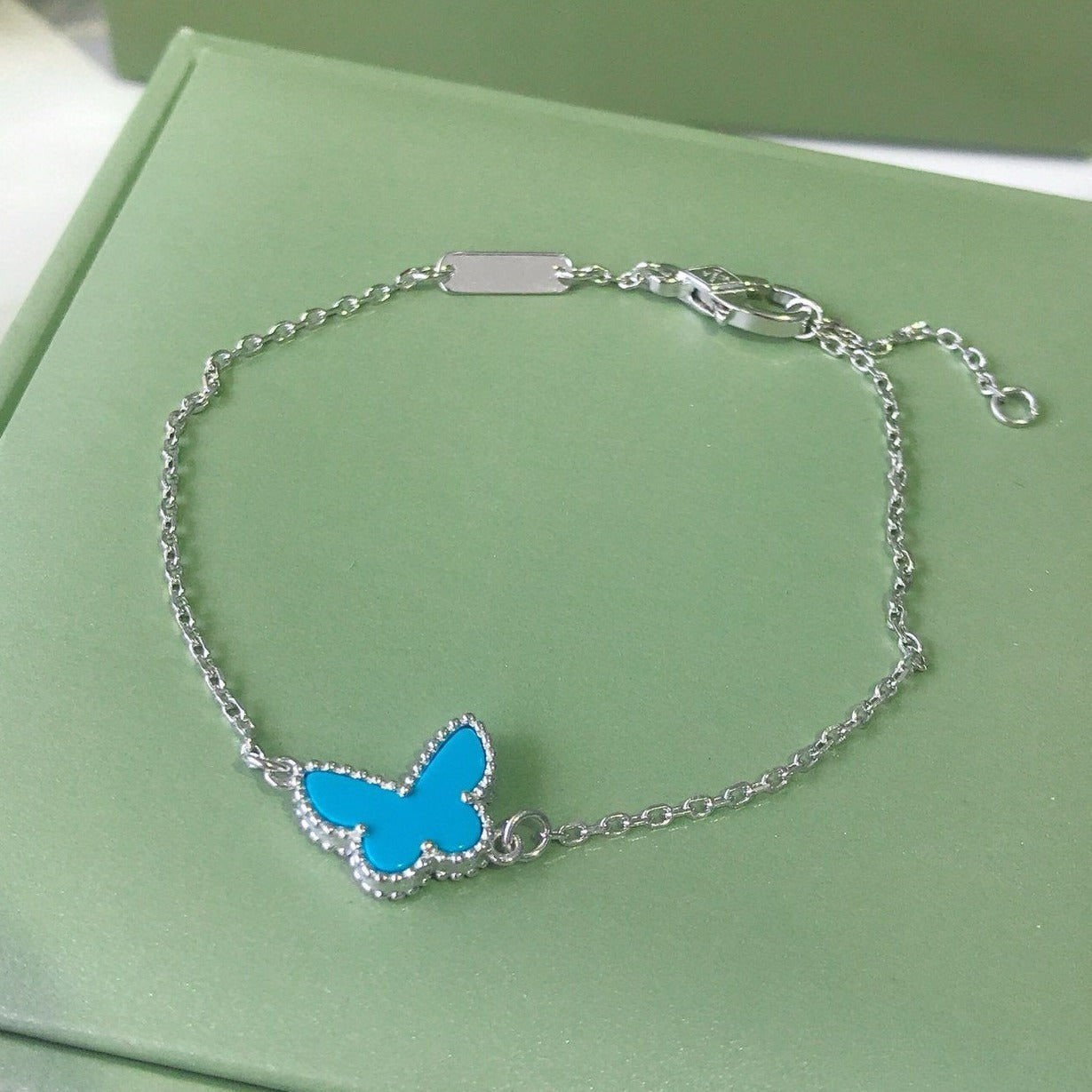 Van Cleef & Arpels BUTTERFLY TURQUOISE SILVER BRACELET