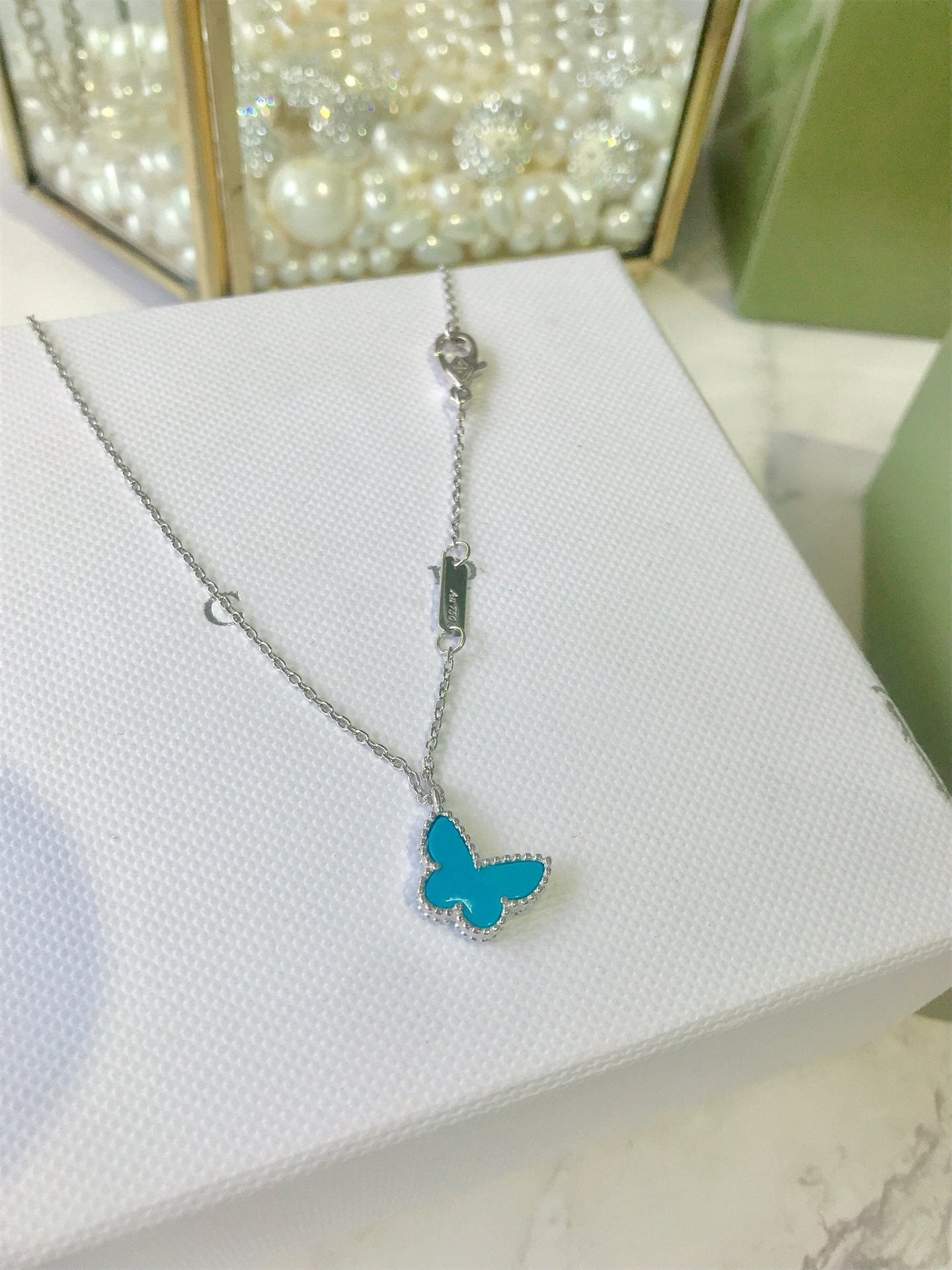Van Cleef & Arpels BUTTERFLY TURQUOISE SILVER BRACELET