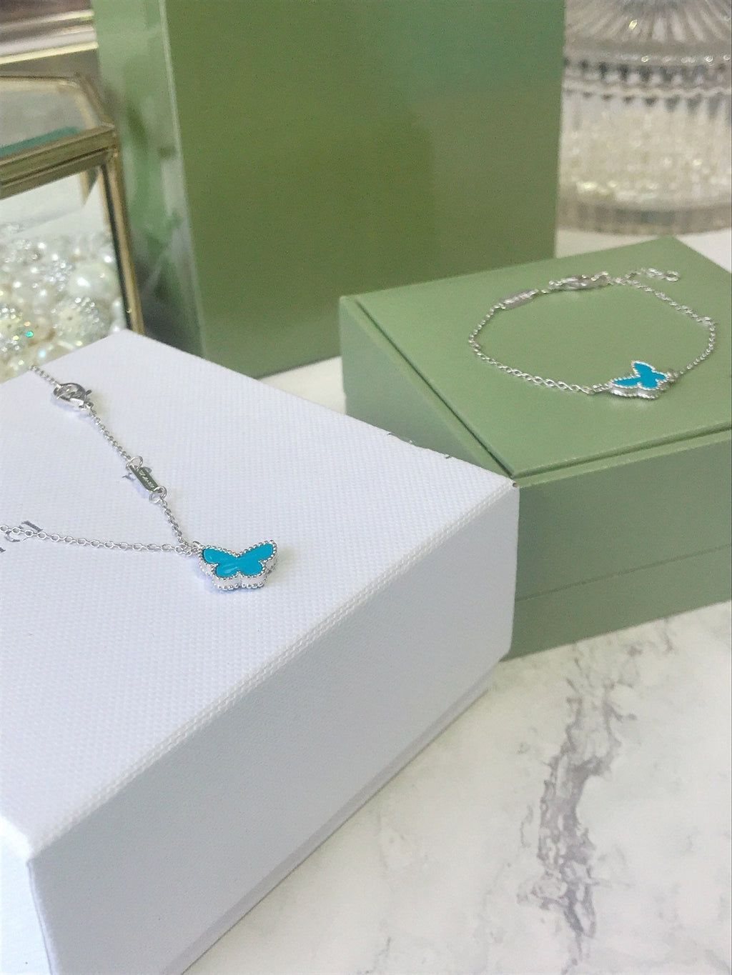 Van Cleef & Arpels BUTTERFLY TURQUOISE SILVER BRACELET