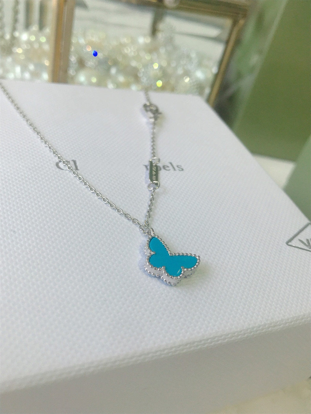 Van Cleef & Arpels BUTTERFLY TURQUOISE SILVER BRACELET