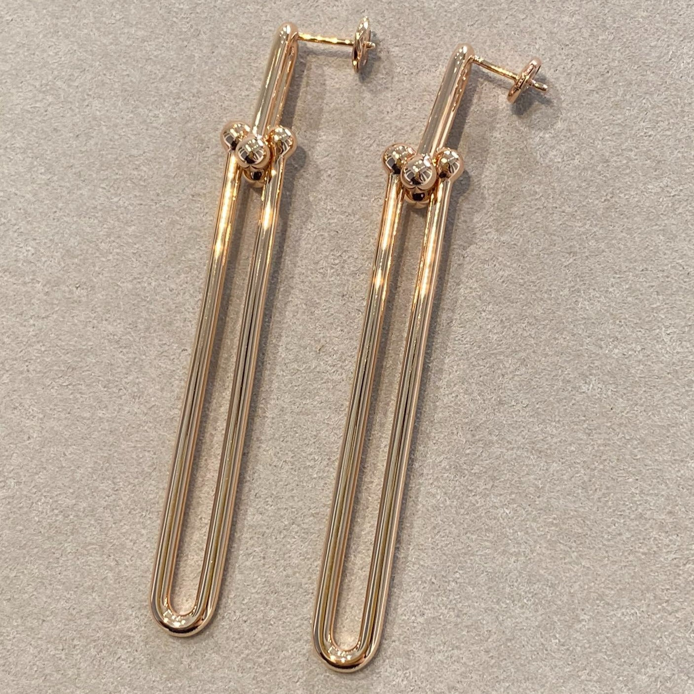 TIFFANY HARDWEAR DOUBLE LONG LINK EARRINGS