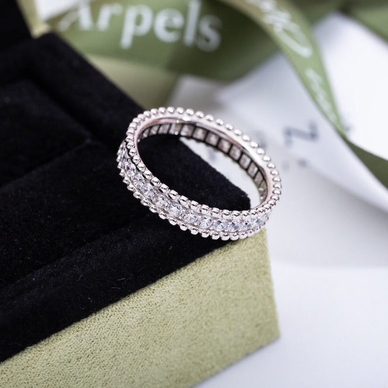 Van Cleef & Arpels PERLEE DIAMOND SILVER RING