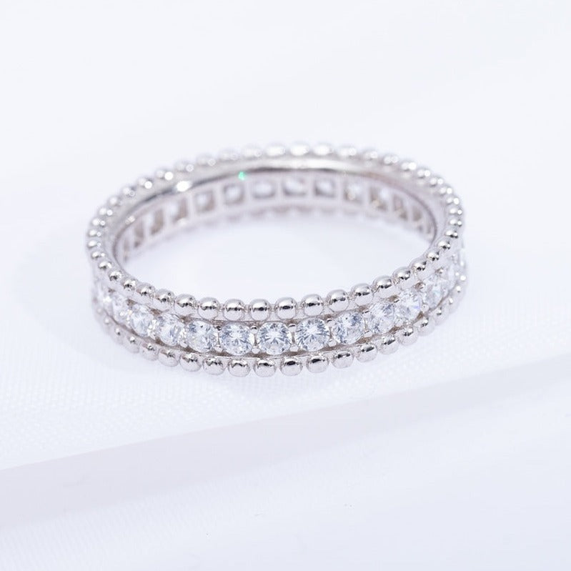Van Cleef & Arpels PERLEE DIAMOND SILVER RING