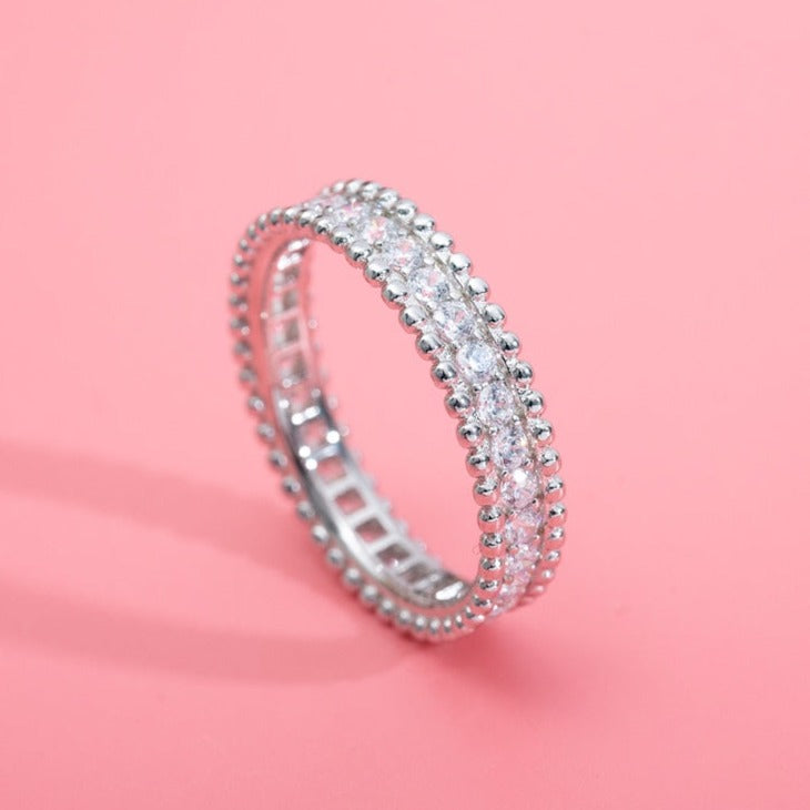 Van Cleef & Arpels PERLEE DIAMOND SILVER RING