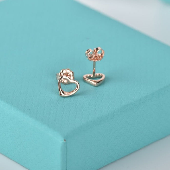 TIFFANY OPEN HEART STUD EARRINGS