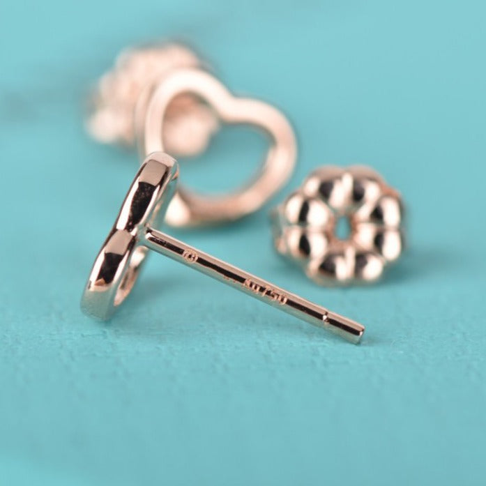 TIFFANY OPEN HEART STUD EARRINGS