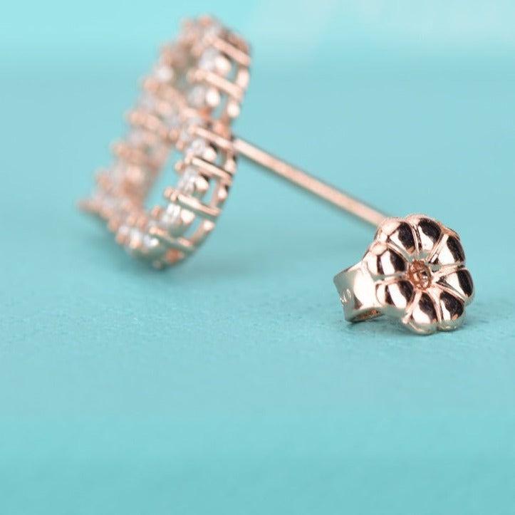 TIFFANY OPEN HEART STUD DIAMOND EARRINGS