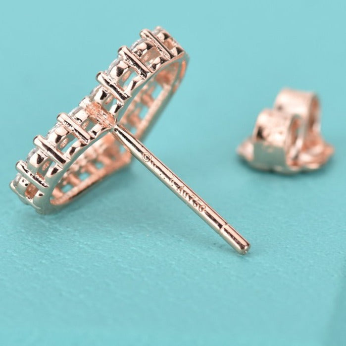 TIFFANY OPEN HEART STUD DIAMOND EARRINGS