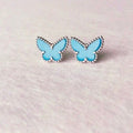 Van Cleef & Arpels BUTTERFLY TURQUOISE SILVER EARRINGS