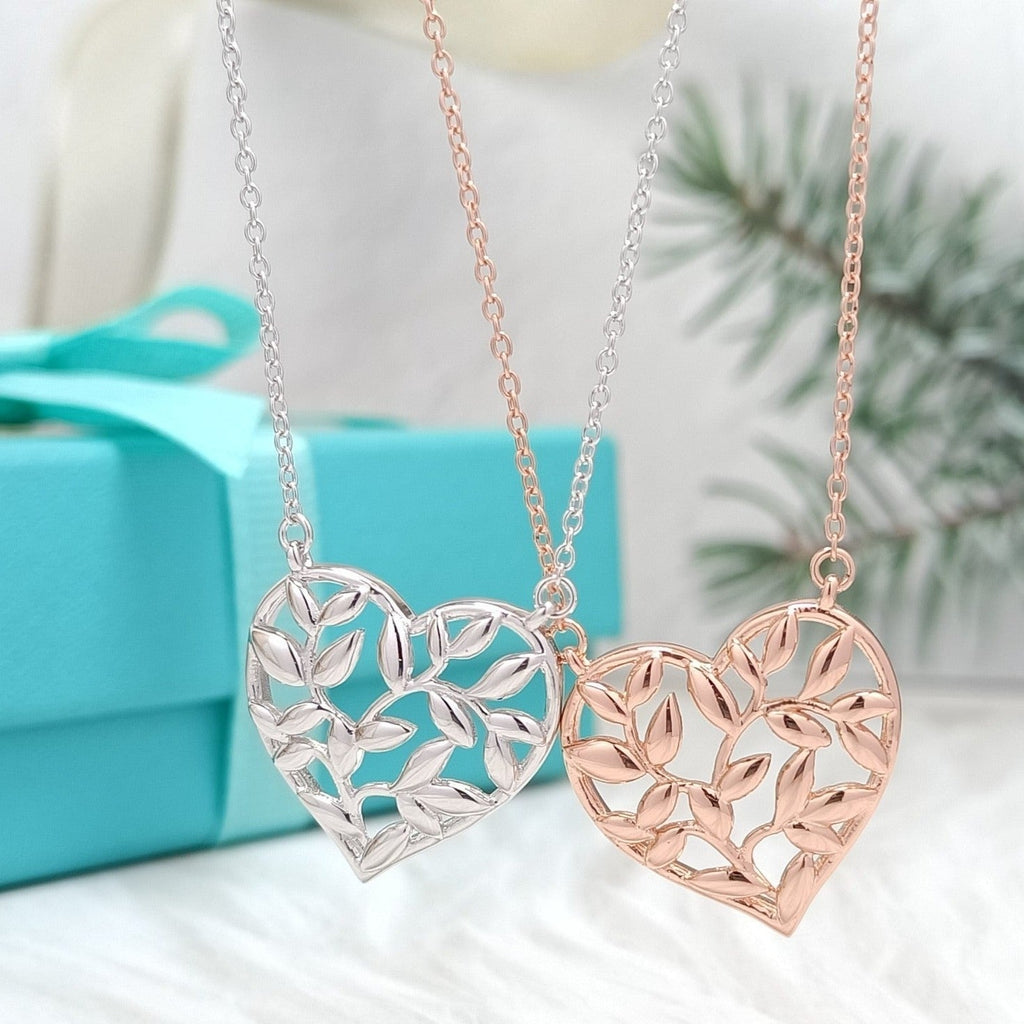 TIFFANY HEART LEAF PEDANT NECKLACE