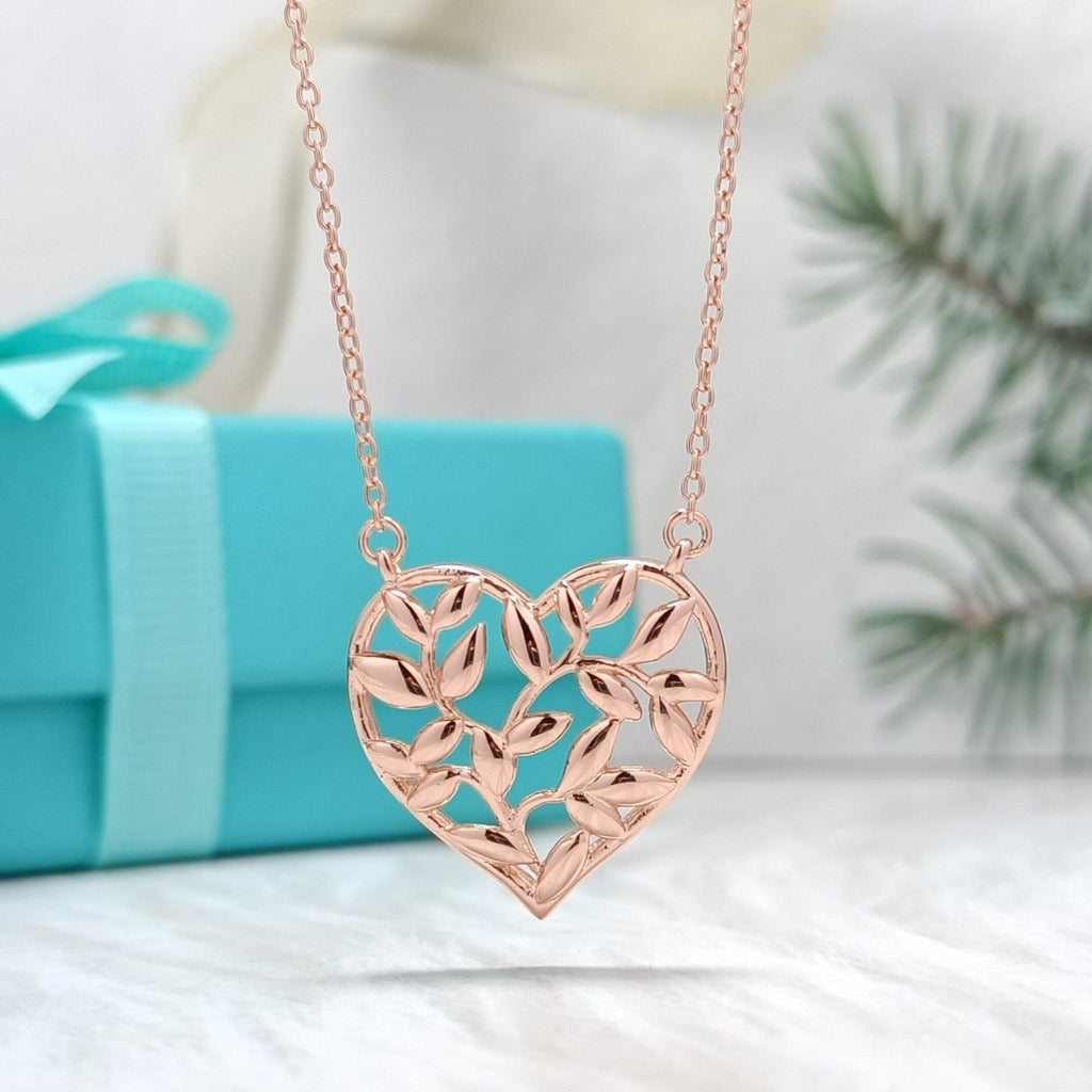 TIFFANY HEART LEAF PEDANT NECKLACE