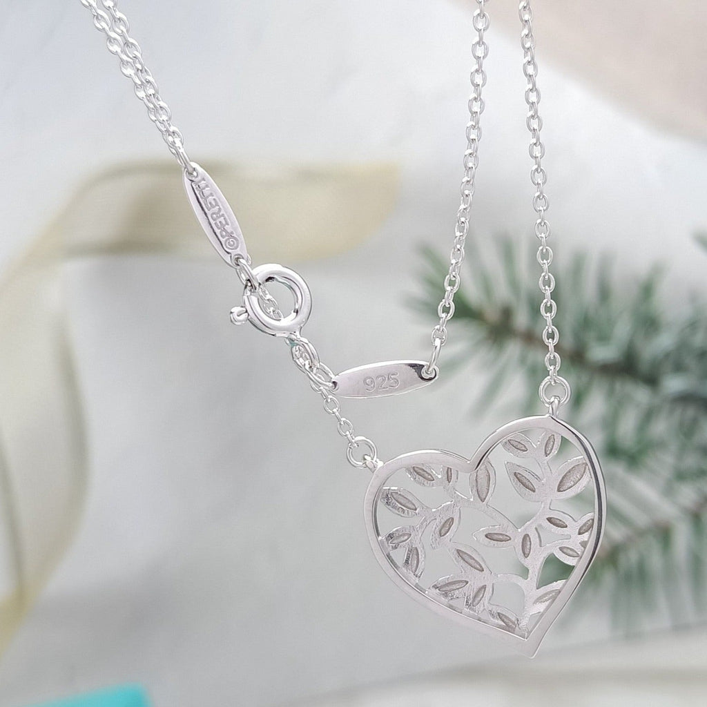 TIFFANY HEART LEAF PEDANT NECKLACE