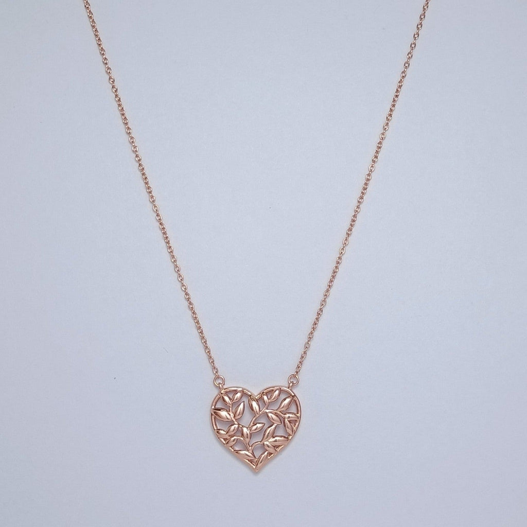 TIFFANY HEART LEAF PEDANT NECKLACE