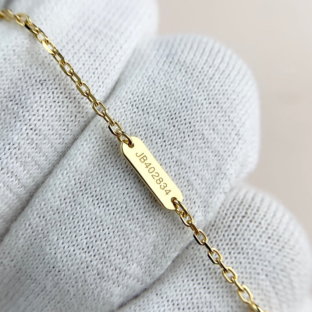 Van Cleef & Arpels CLOVER PEDANT PINK MOP GOLD NECKLACE