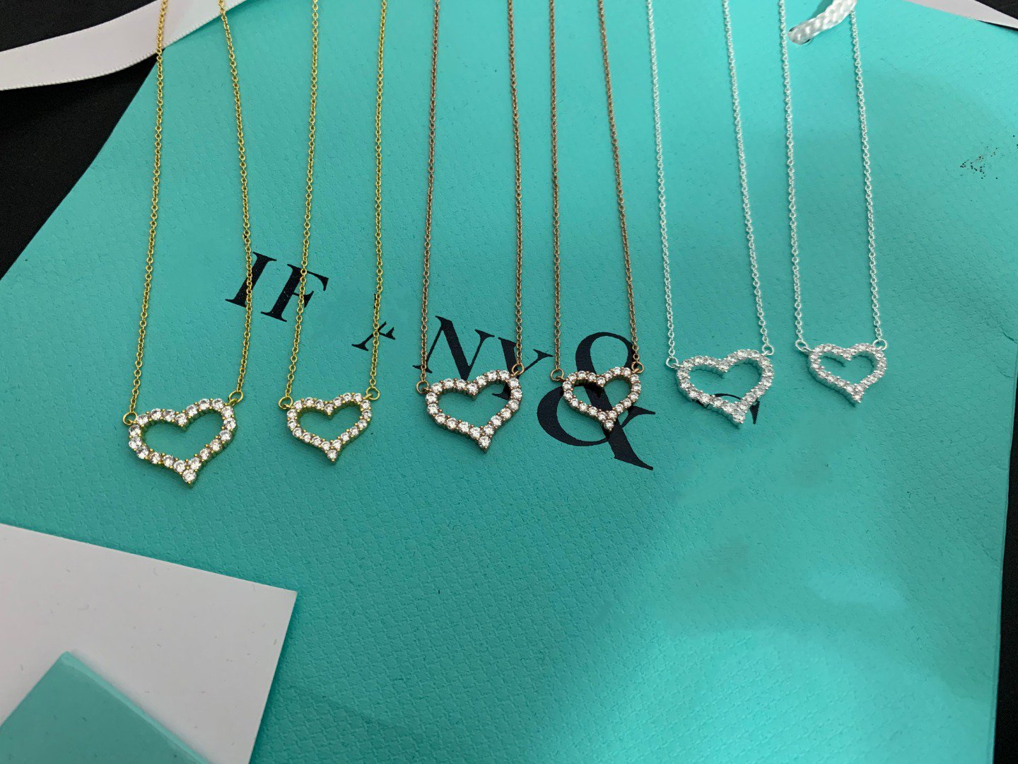 TIFFANY LARGE DIAMOND HEART NECKLACE
