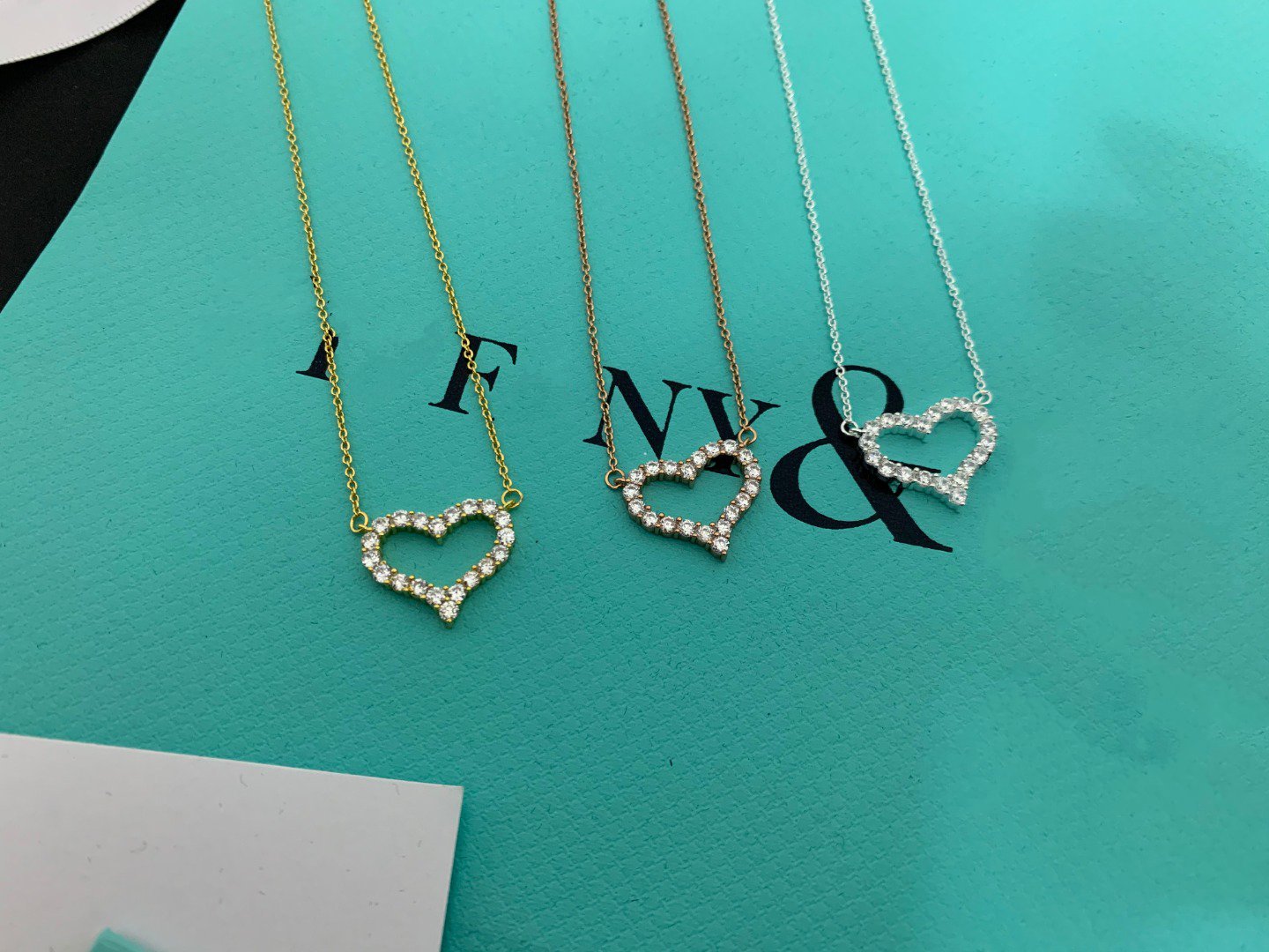 TIFFANY LARGE DIAMOND HEART NECKLACE