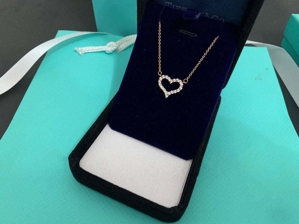 TIFFANY LARGE DIAMOND HEART NECKLACE
