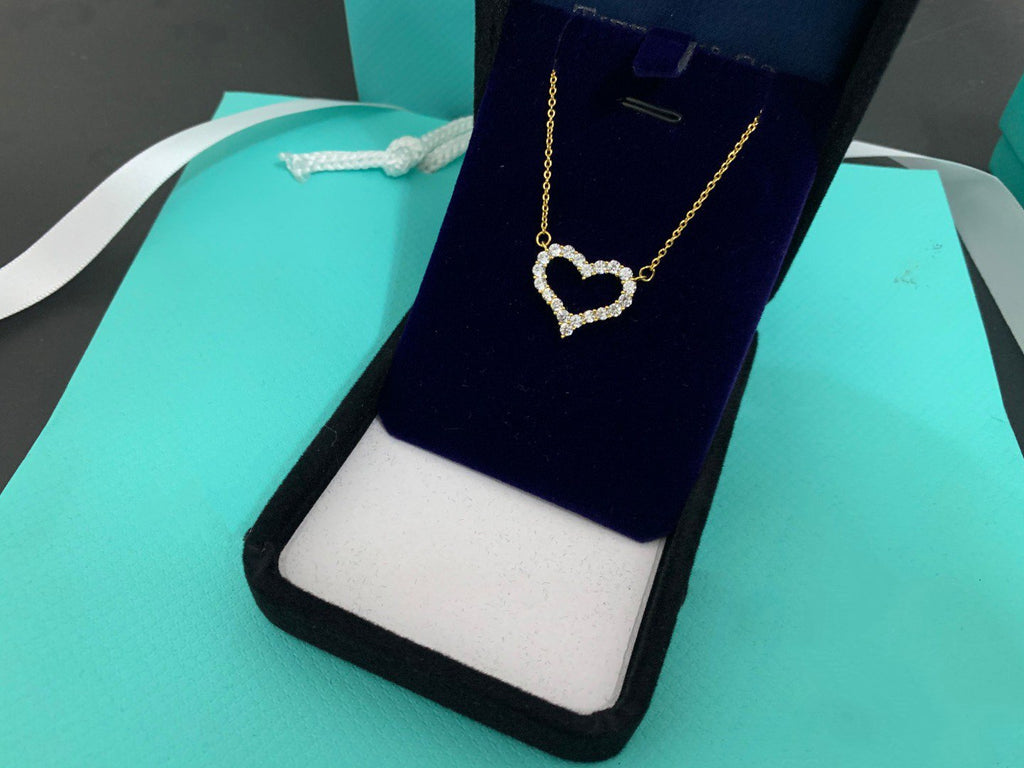 TIFFANY LARGE DIAMOND HEART NECKLACE