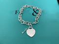 TIFFANY KEY HEART CARD CHUNKY INTERLOCKING BRACELET LENGTH