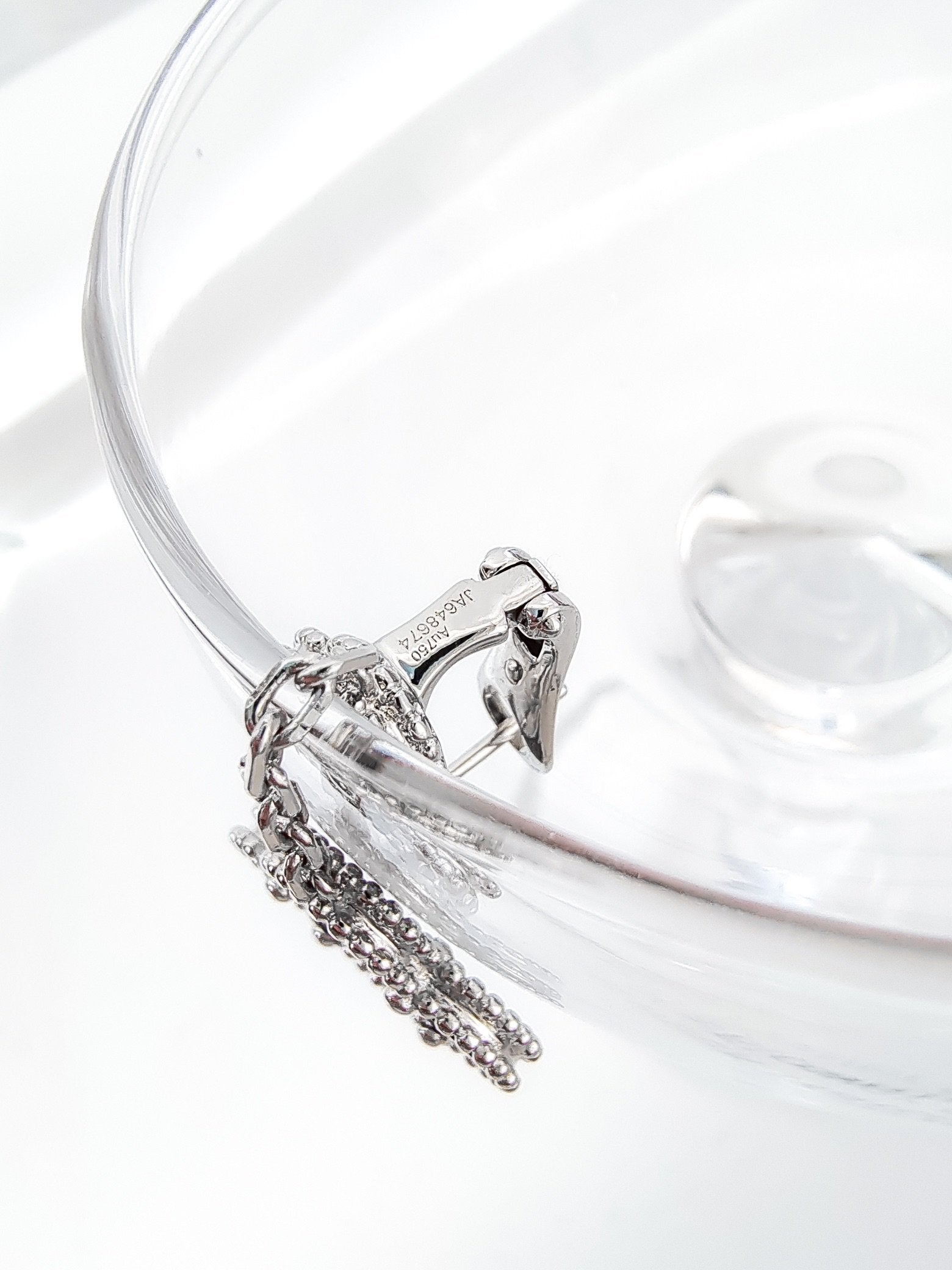 Van Cleef & Arpels CLOVER 2 MOTIFS SILVER DIAMOND ONYX