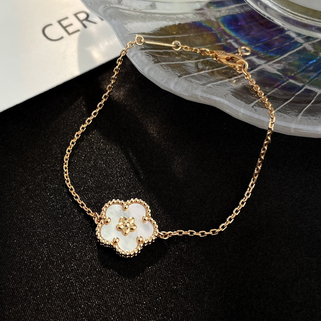 Van Cleef & Arpels LUCKY SPRING PINK GOLD MOP BRACELET