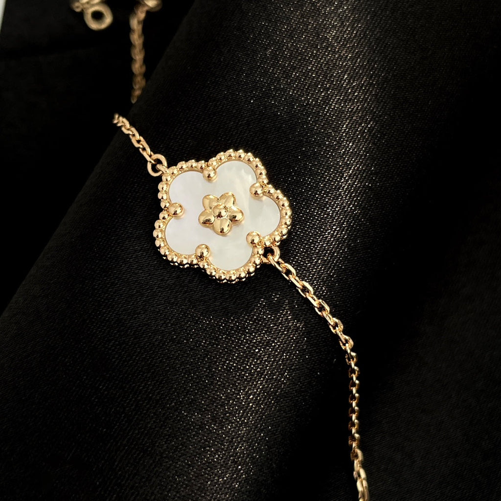 Van Cleef & Arpels LUCKY SPRING PINK GOLD MOP BRACELET