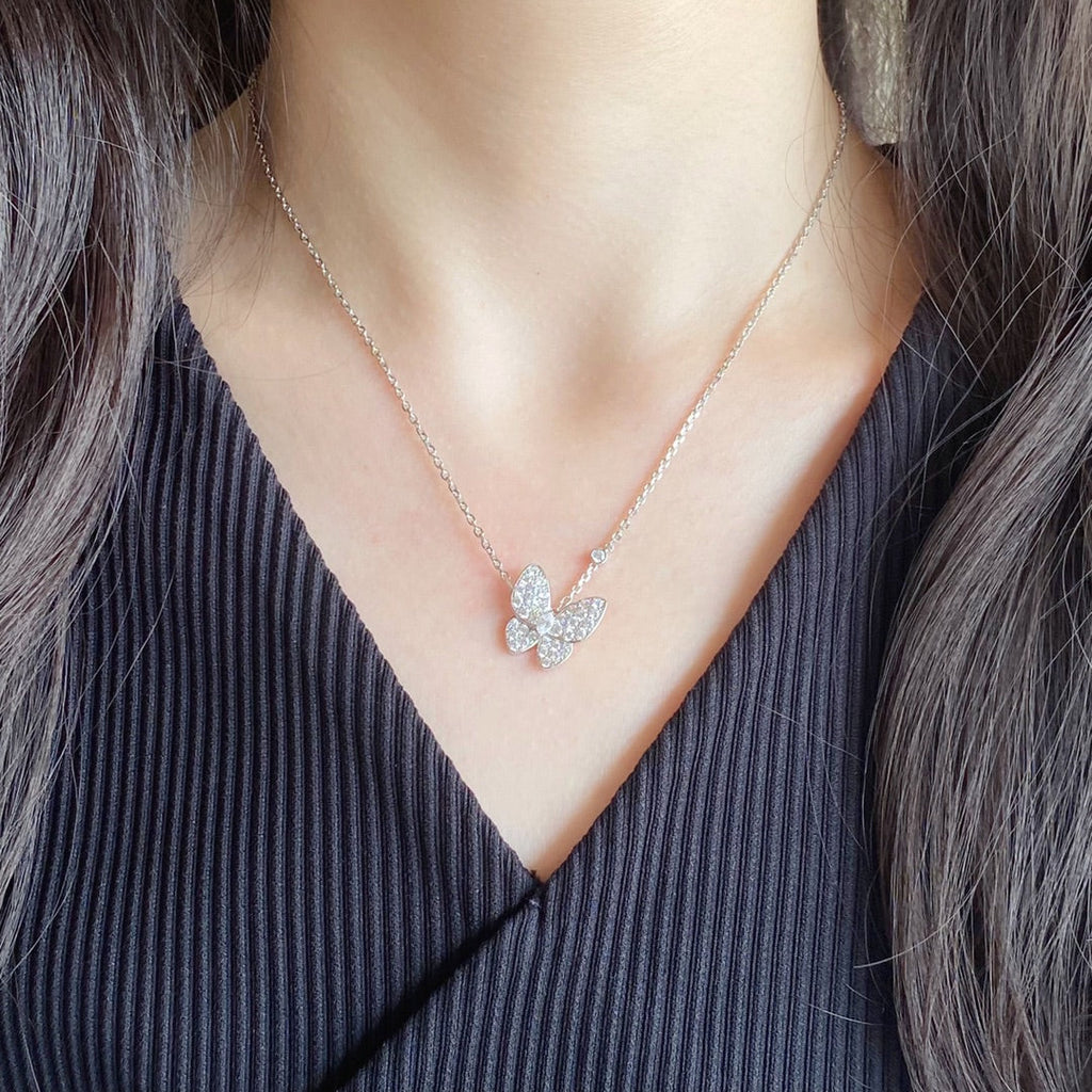 Van Cleef & Arpels BUTTERFLY MEDIUM DIAMOND NECKLACE