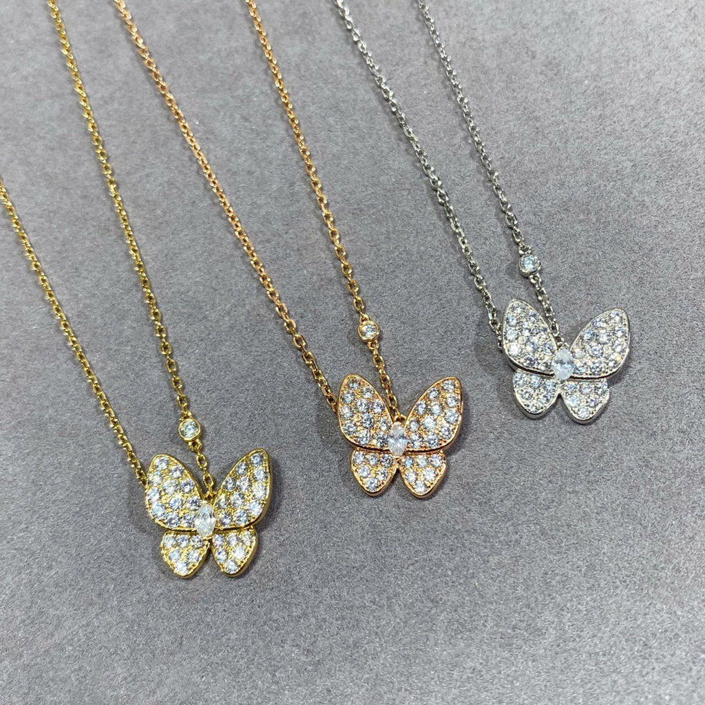 Van Cleef & Arpels BUTTERFLY MEDIUM DIAMOND NECKLACE