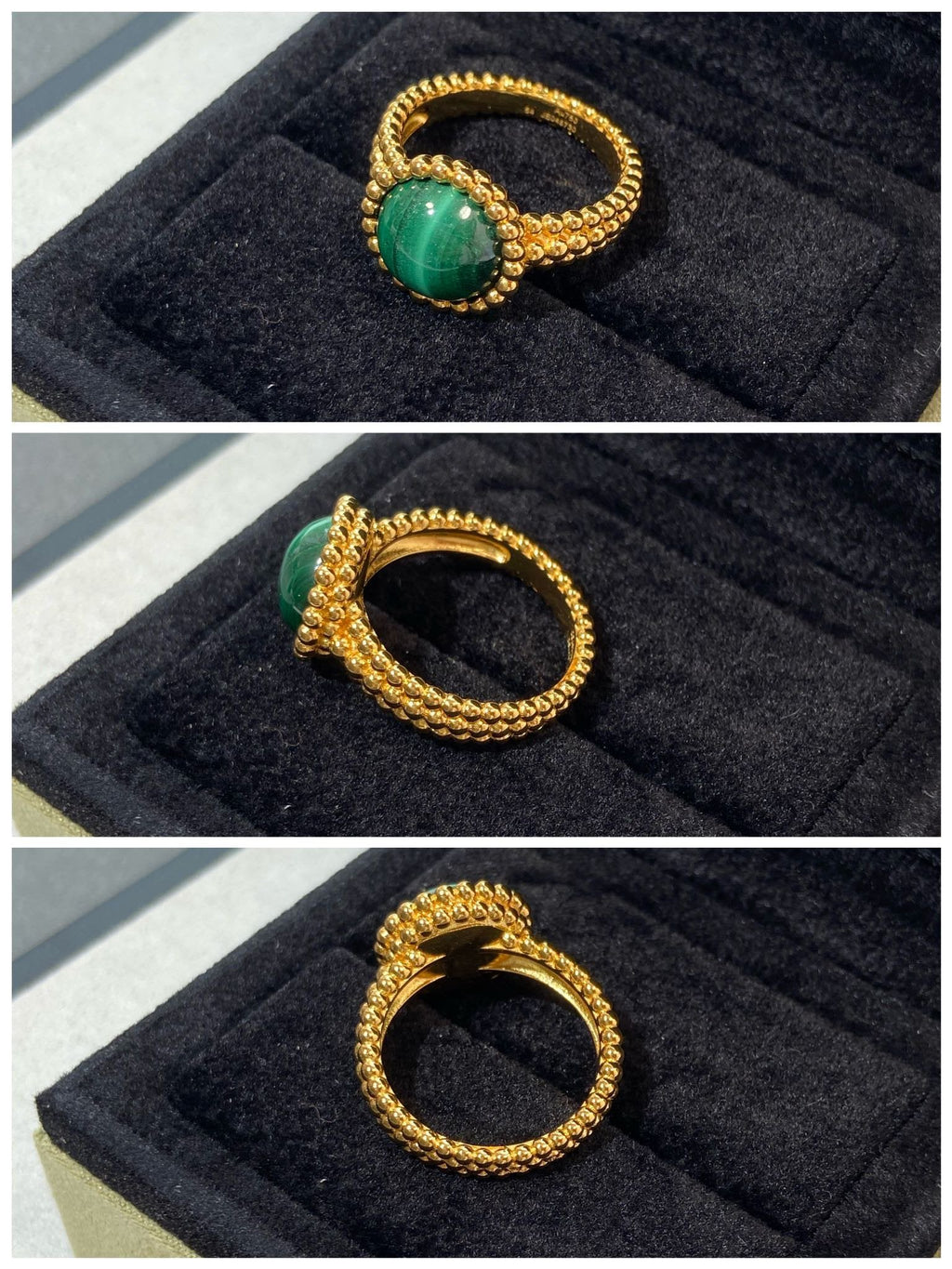 Van Cleef & Arpels COULEURS MALACHITE PINK GOLD RING