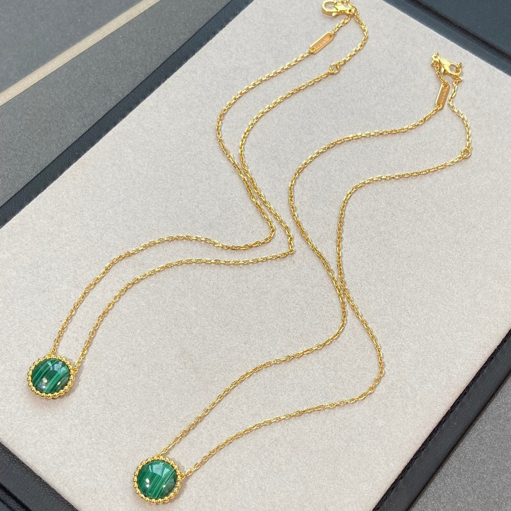 Van Cleef & Arpels COULEURS MALACHITE PINK GOLD NECKLACE
