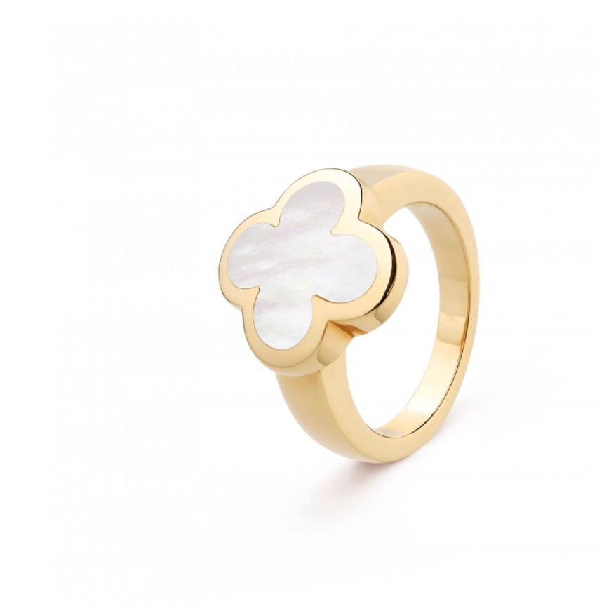 Van Cleef & Arpels PURE CLOVER MOP PINK GOLD RING