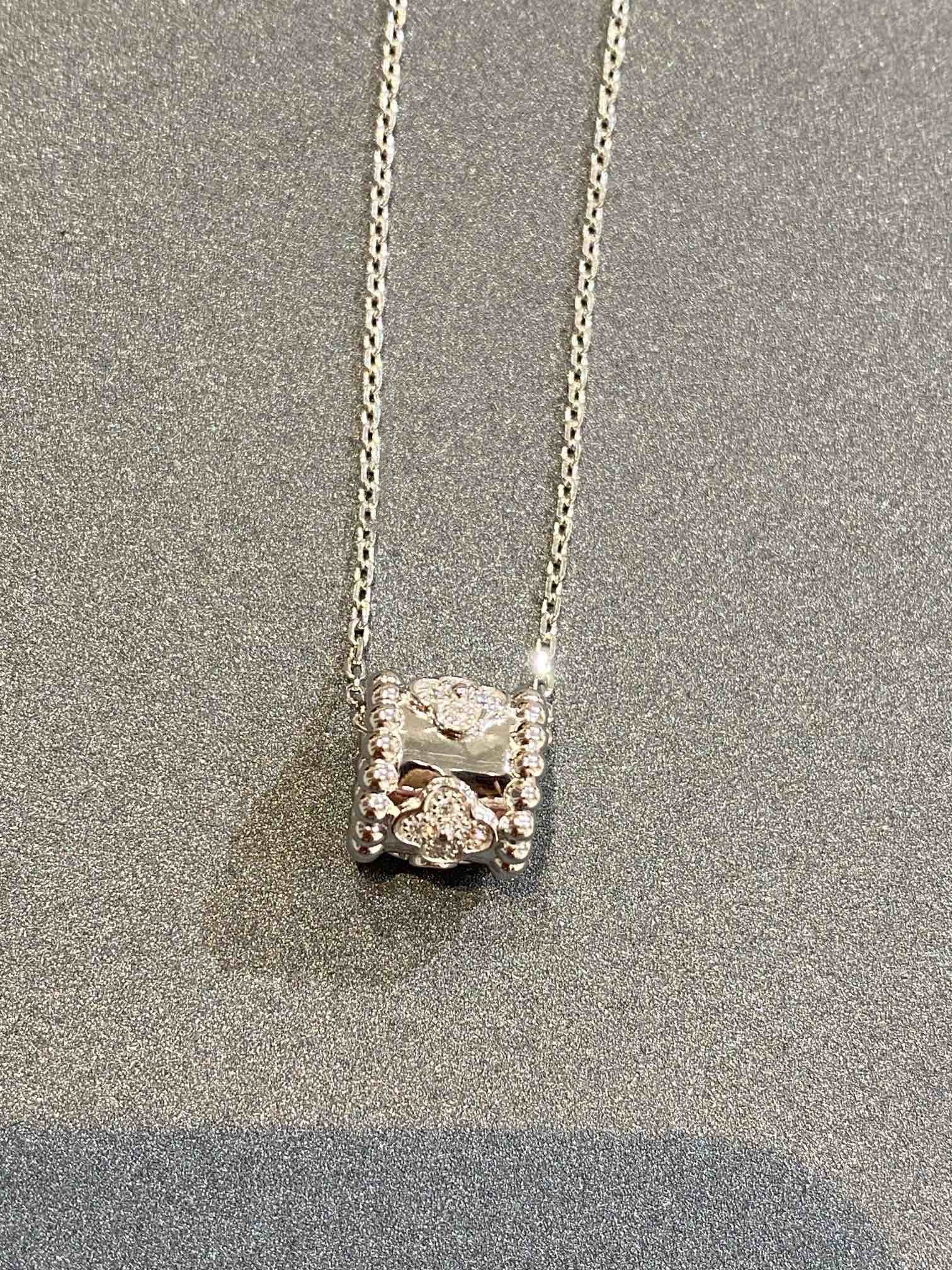 Van Cleef & Arpels PERLEE PEDANT SIVLER DIAMOND NECKLACE