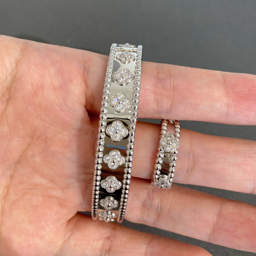 Van Cleef & Arpels PERLEE SILVER DIAMOND RING