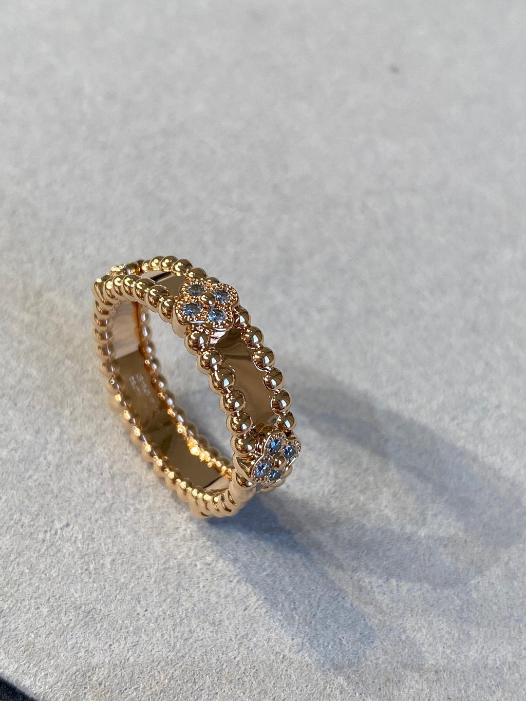 Van Cleef & Arpels PERLEE PINK GOLD DIAMOND RING