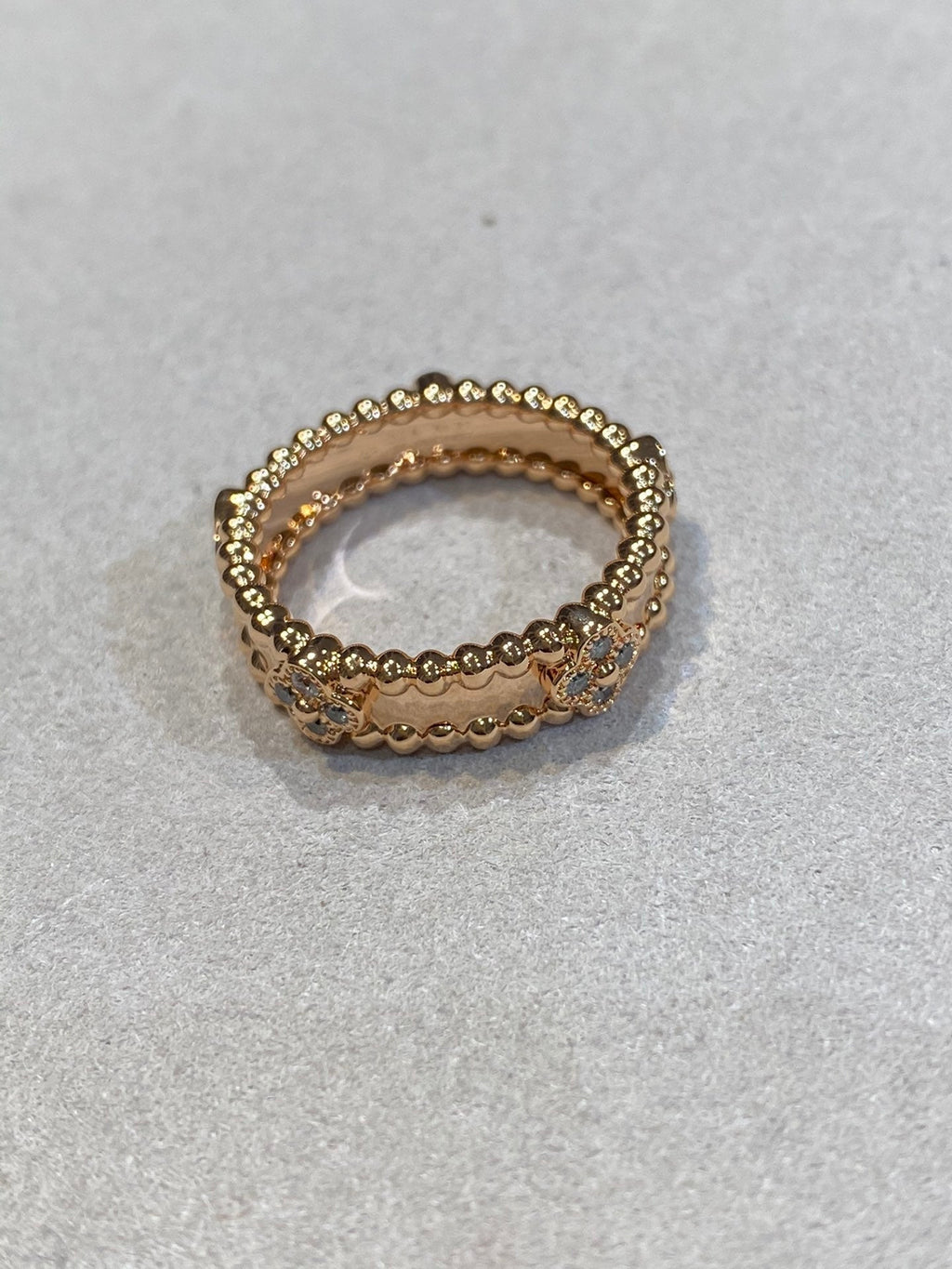 Van Cleef & Arpels PERLEE PINK GOLD DIAMOND RING