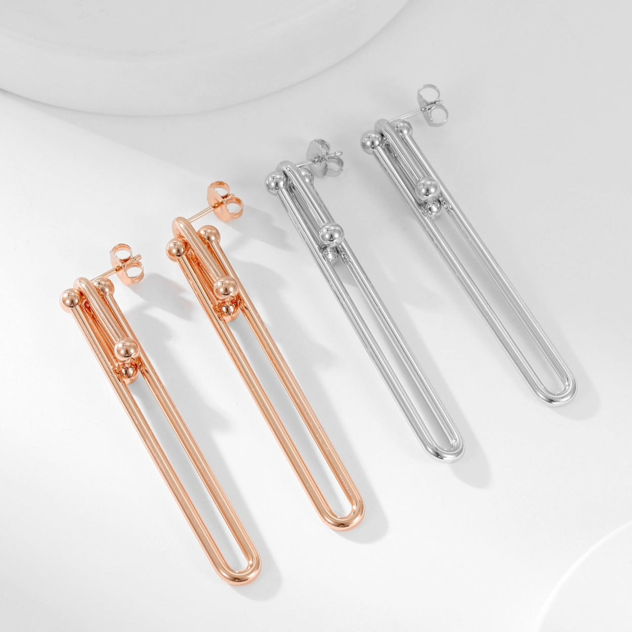 TIFFANY HARDWEAR LONG DROP EARRINGS