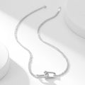 TIFFANY HARDWEAR DIAMOND PEDANT DOUBLE CHAIN NECKLACE