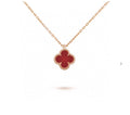 Van Cleef & Arpels CLOVER MINI PINK GOLD NECKLACE