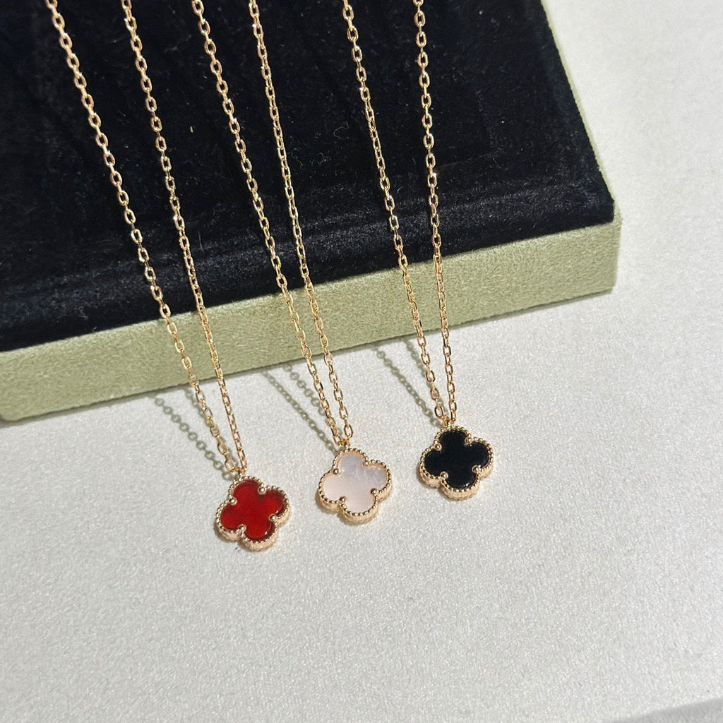 Van Cleef & Arpels CLOVER MINI PINK GOLD NECKLACE