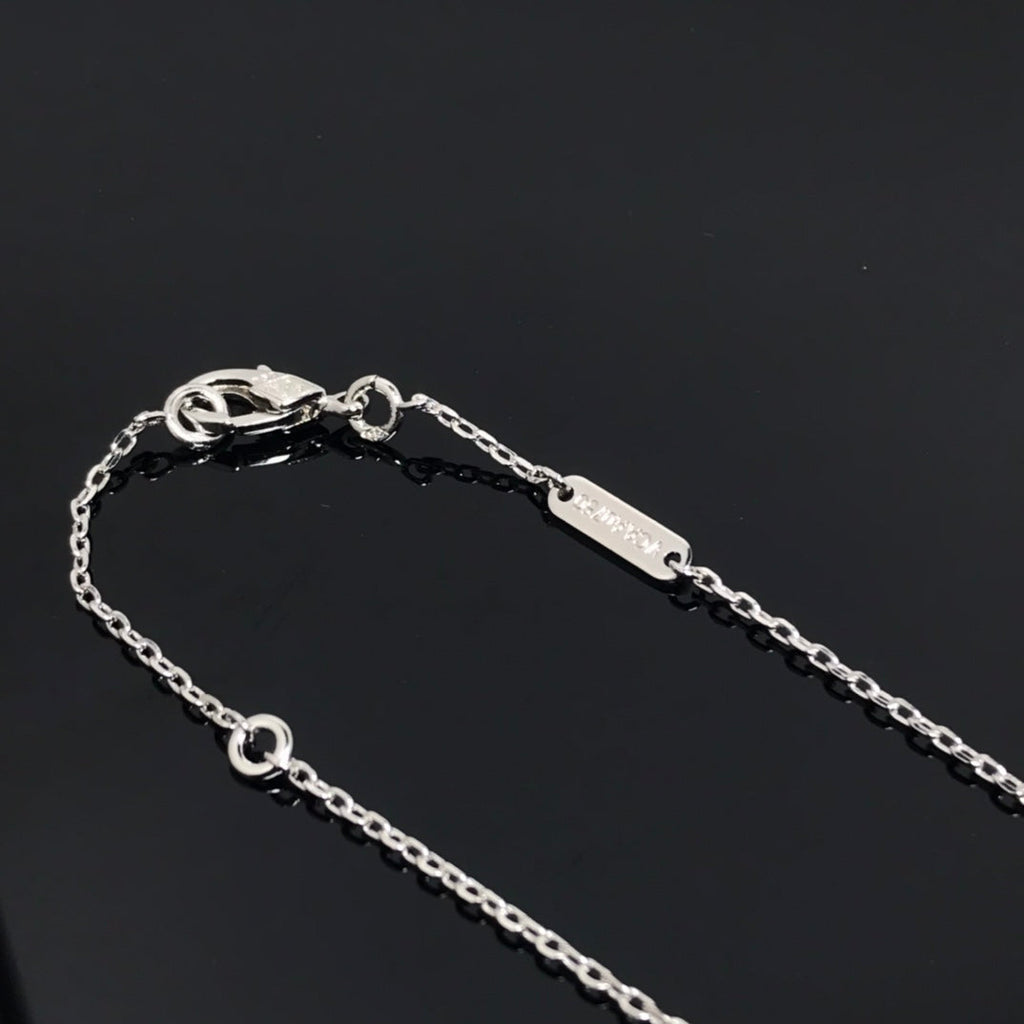 Van Cleef & Arpels CLOVER PIETERSITE SILVER LONG NECKLACE