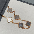 Van Cleef & Arpels CLOVER 5 MOTIF GREY MOP PINK GOLD BRACELET