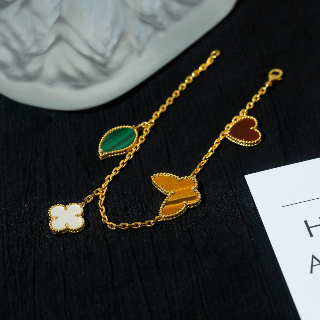 Van Cleef & Arpels LUCKY SPRING 5 MOTIF GOLD BRACELET