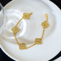 Van Cleef & Arpels CLOVER 5 MOTIFS GOLD DIAMOND BRACELET