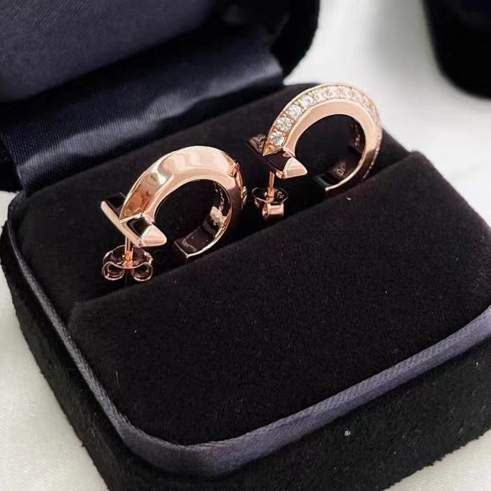 TIFFANY T1 HOOP DIAMOND EARRINGS