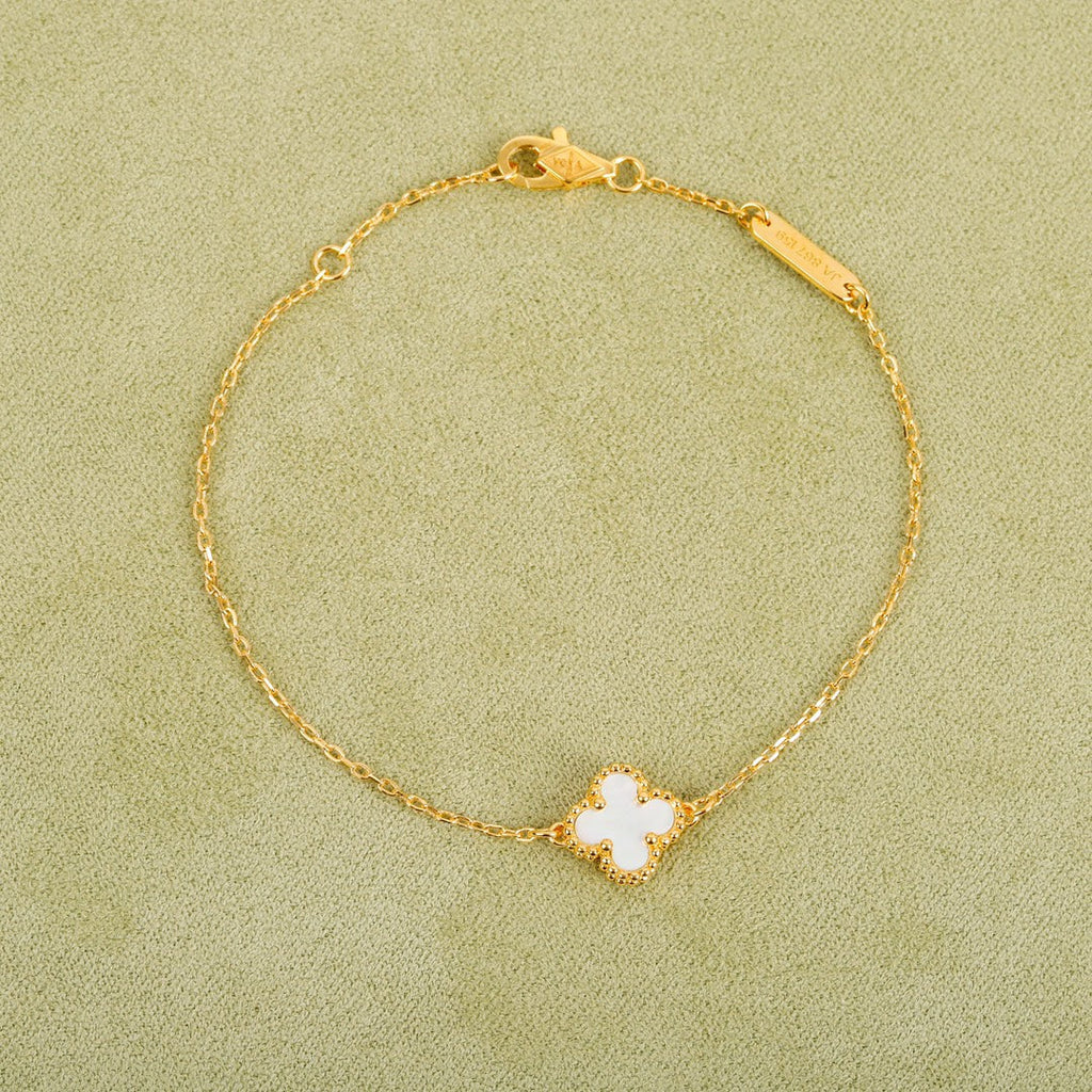 Van Cleef & Arpels CLOVER 1 MOTIF PINK GOLD BRACELET