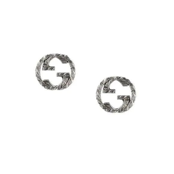 GUCCI INTERLOCKING G EARRINGS SILVER