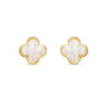 Van Cleef & Arpels PURE CLOVER MOP PINK GOLD EARRINGS