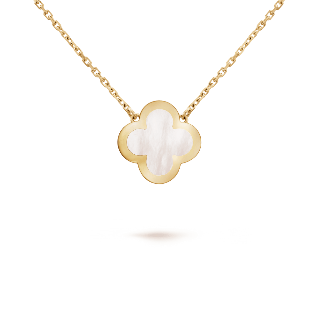 Van Cleef & Arpels PURE CLOVER PINK GOLD MOP NECKLACE