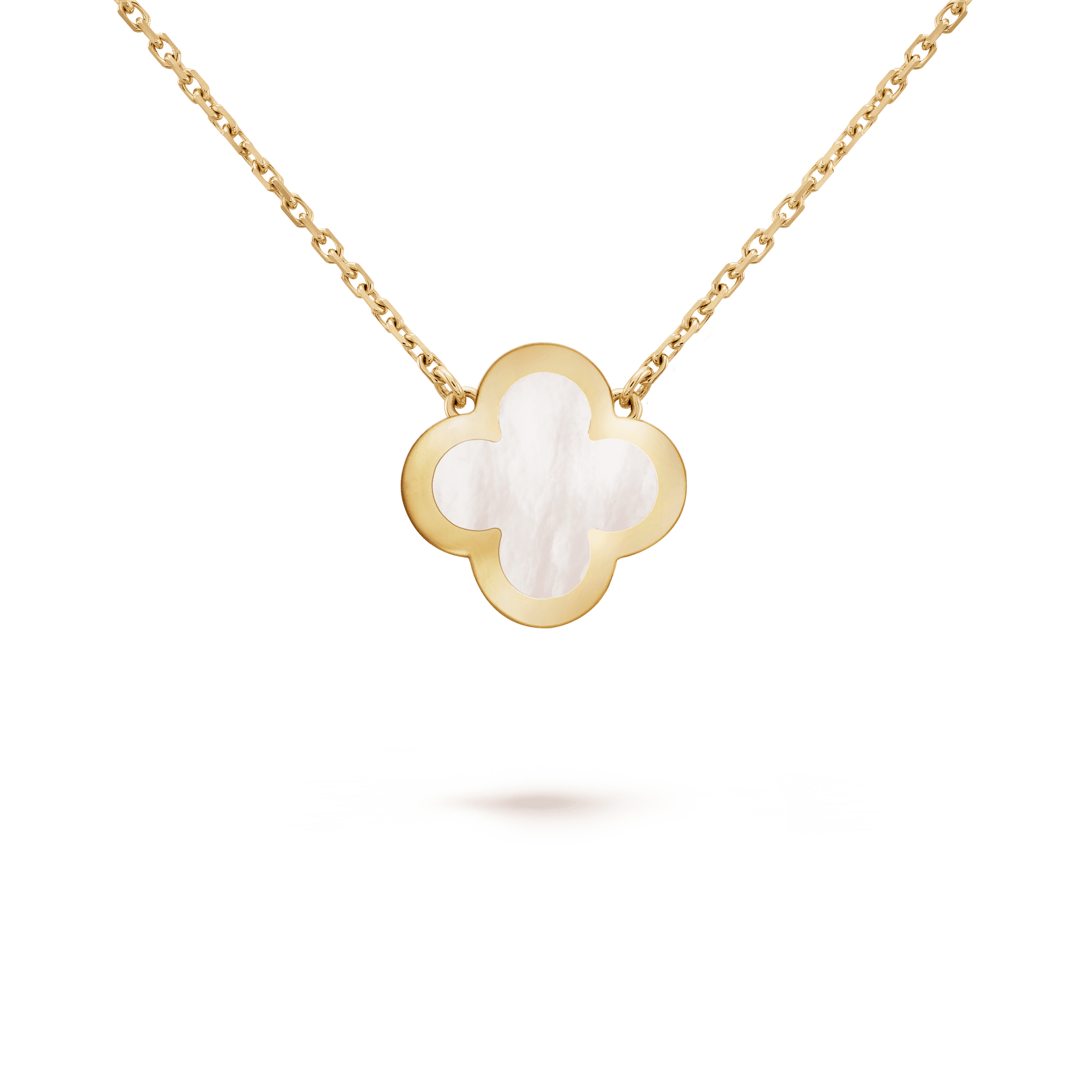 Van Cleef & Arpels PURE CLOVER PINK GOLD MOP NECKLACE